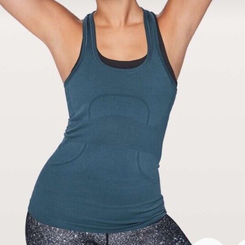 Lululemon Swiftly Tech Racerback Turquoise Teal Blue new with tags size 4